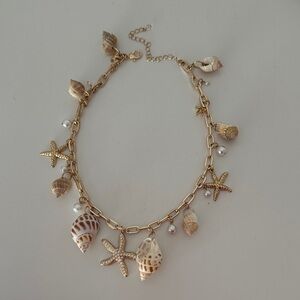 Gold Shell Charm Necklace